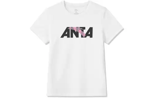 ANTA Life Collection T Shirts Women's White Crew Neck Moderate Straight Fit