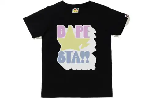 A BATHING APE T Shirts Women's Crew Neck Moderate Straight Fit