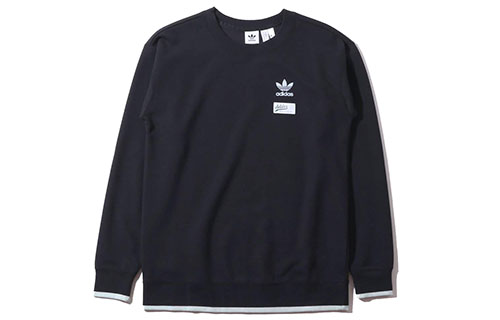 Женские худи adidas originals Sweater Logo (черный) — фото 1