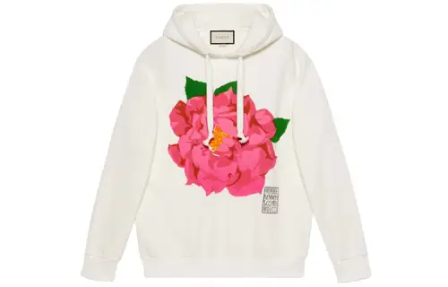 GUCCI Sweatshirts Women's White Hooded Moderate Regular