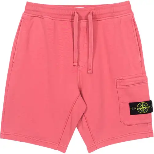 STONE ISLAND 64651 Cotton Fleece Garment Dyed Shorts