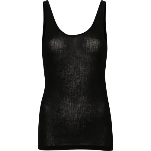 SAINT LAURENT Sleeveless Ribbed Tank Top