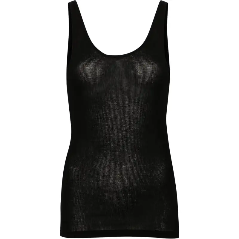 SAINT LAURENT Sleeveless Ribbed Tank Top