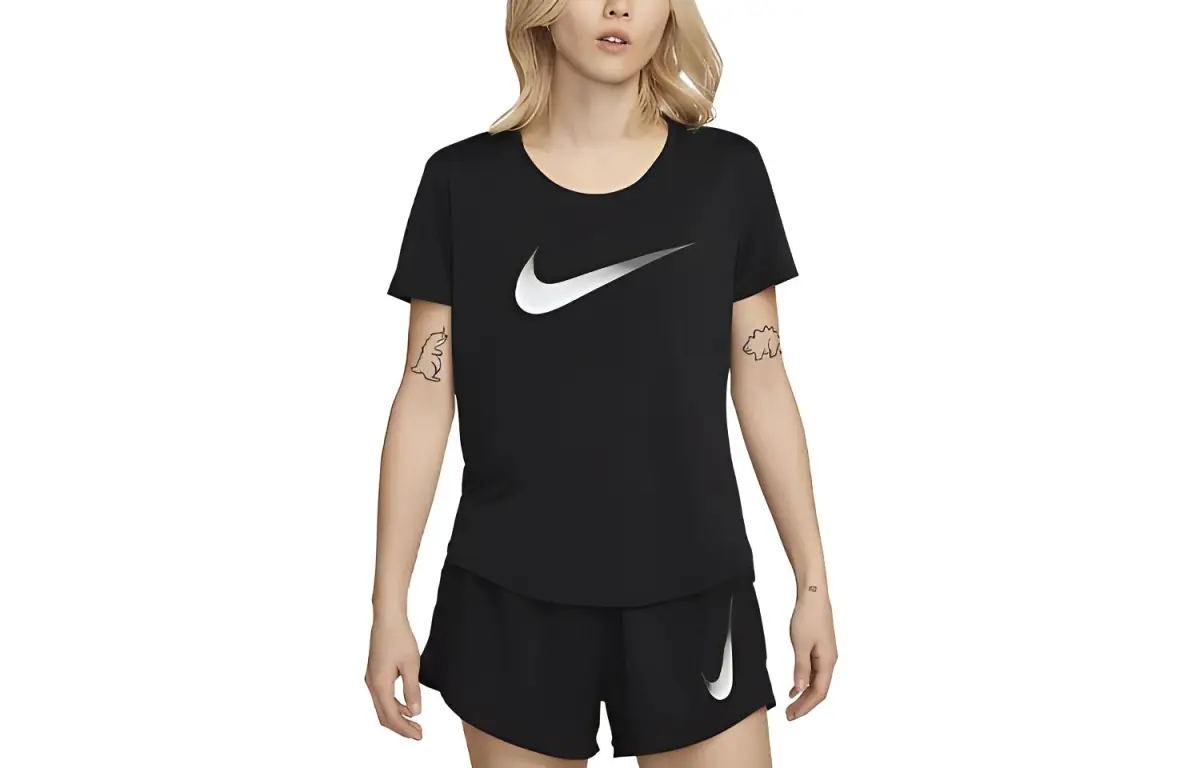 Nike Dri-FIT One Women'ss Logo Crewneck T-Shirt Black