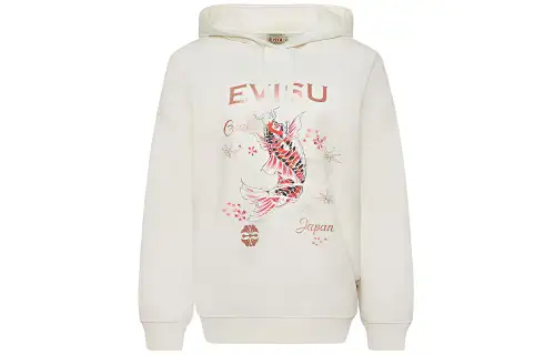 EVISU Sweatshirts Women's White Hooded Moderate Regular