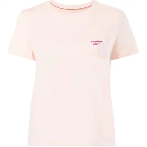 Reebok T Shirts Women's Pink Crew Neck Moderate