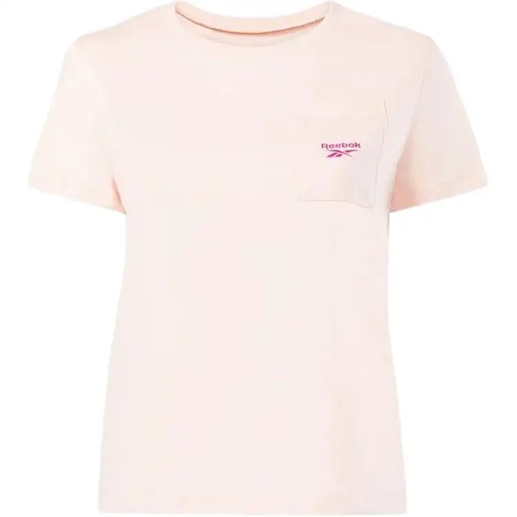 Reebok T Shirts Women's Pink Crew Neck Moderate