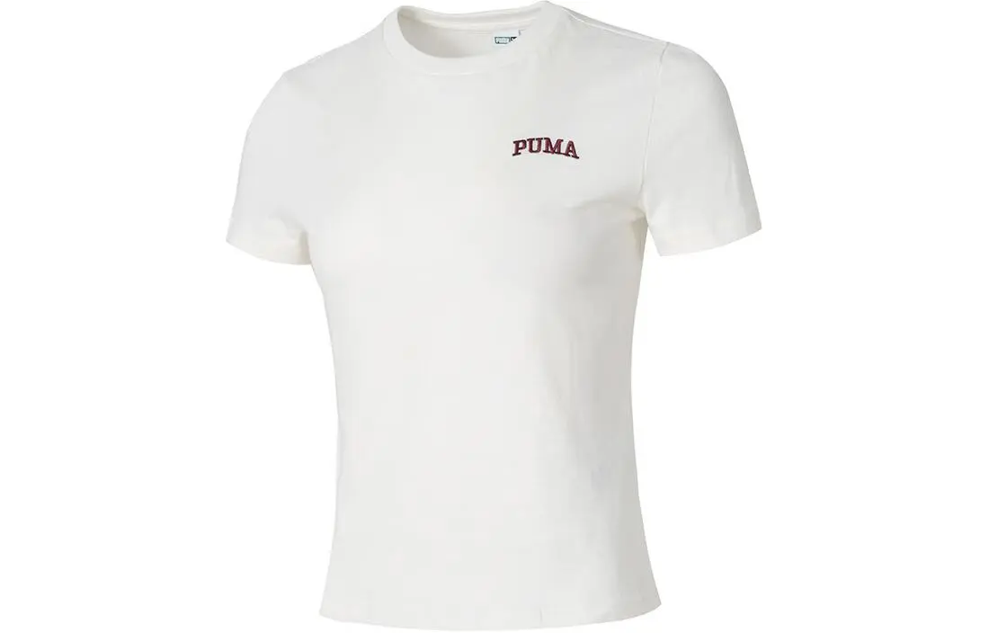 PUMA T-Shirts Women's White Crew Neck Moderate Other