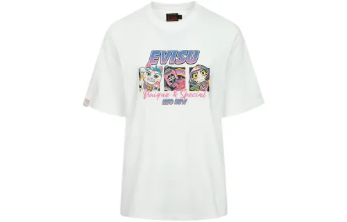 EVISU T Shirts Women's Crew Neck Moderate Straight Fit