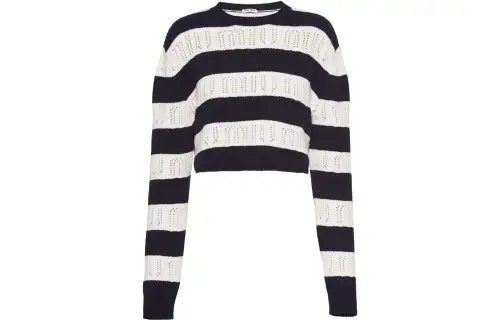 MIU MIU SS22 Sweater Women's Navy Blue