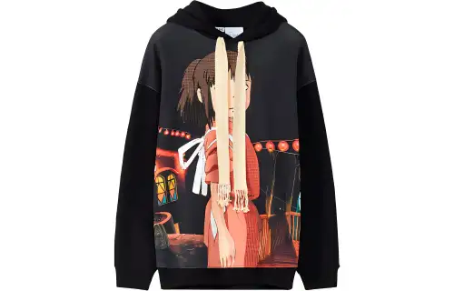 LOEWE Spirited Away Sweatshirts Women's Black Hooded Moderate Regular