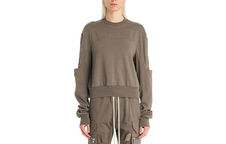 RICK OWENS Sweatshirts Women's Gray Crew Neck Moderate Regular
