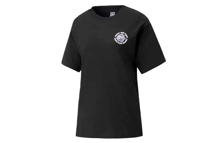 PUMA Downtown Drop Shoulder Sleeve T Shirt Women's Black