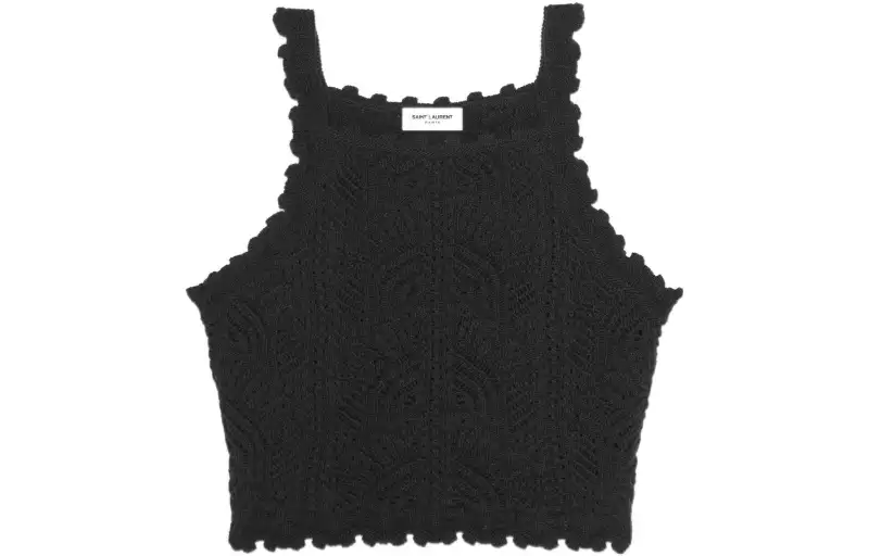 SAINT LAURENT SS22 Tank Top Women's Black