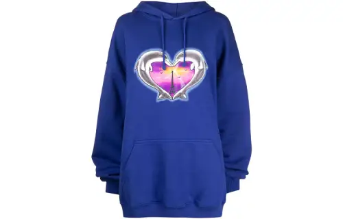 Vetements Dolphins Heart Logo Hoodie 'Royal Blue'