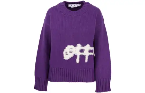 OFF-WHITE Logo Intarsia Jumper