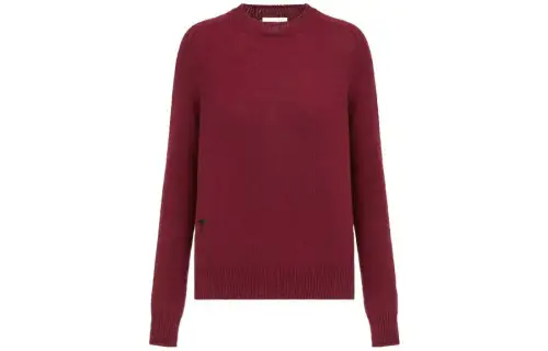 DIOR Sweaters Women's Red Crew Neck Moderate Other