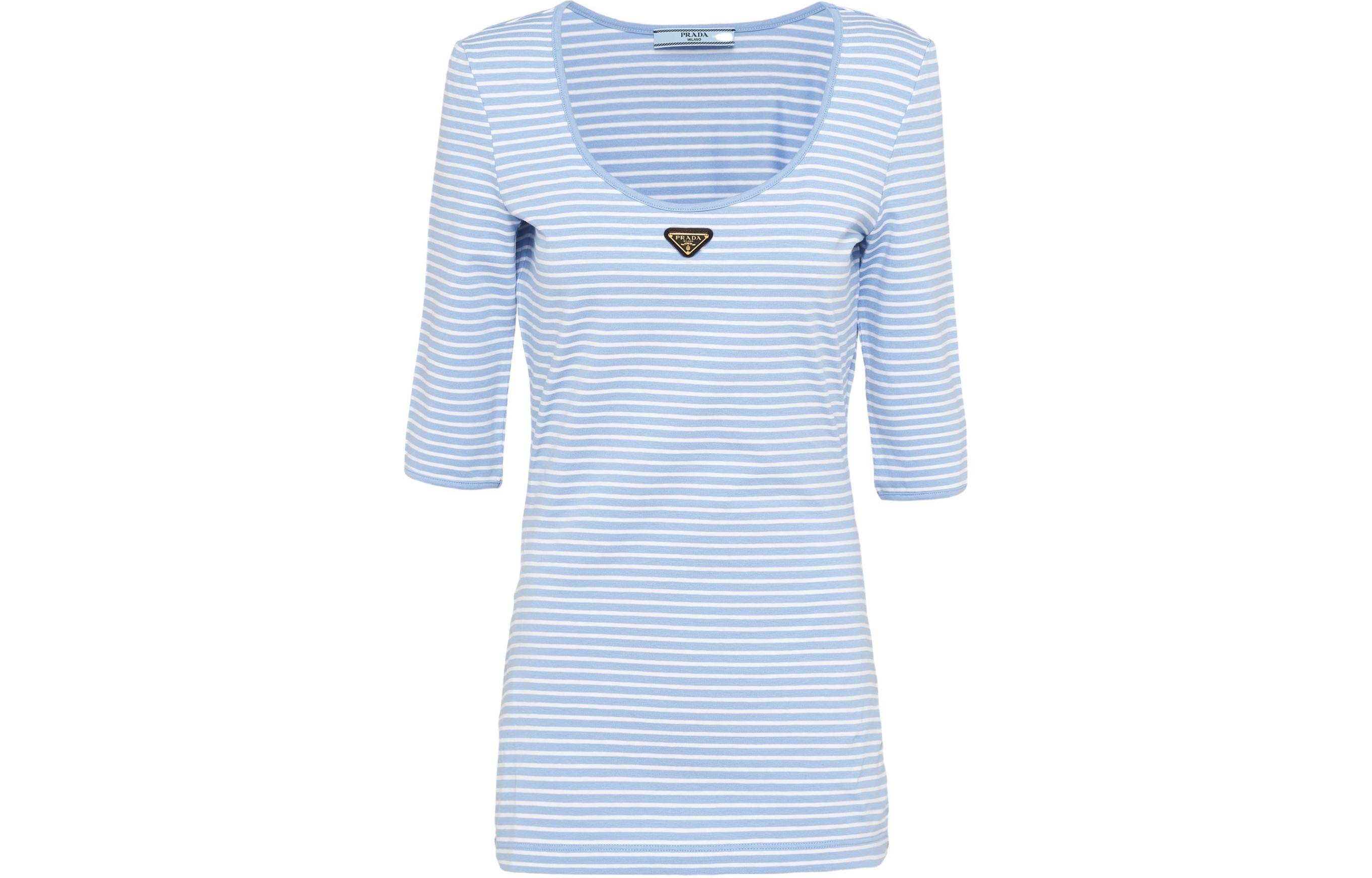 PRADA SS24 Regular T Shirt Women's Sky Blue