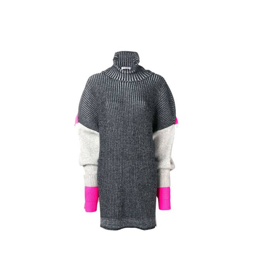 Женская худи Balenciaga (серо-черная)