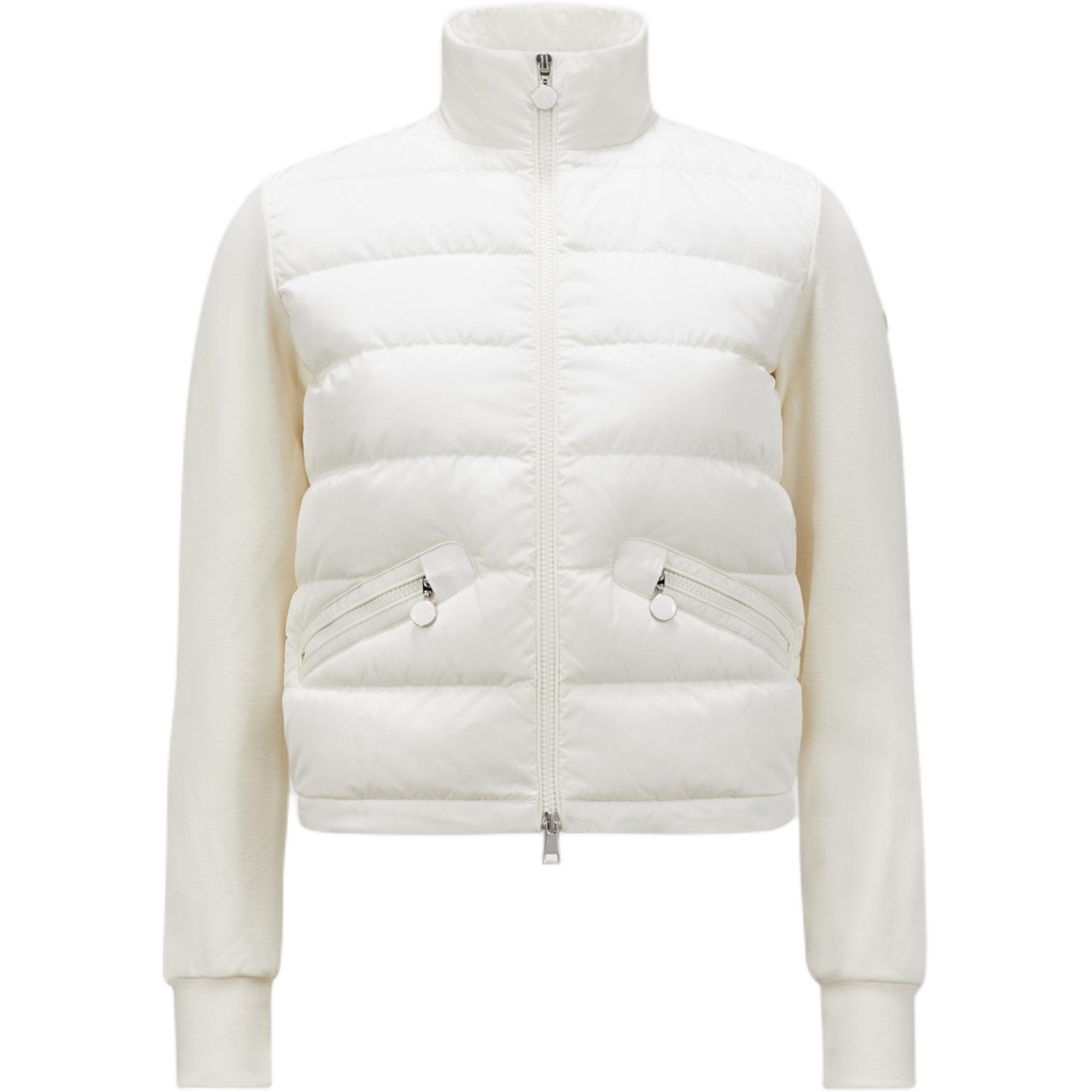 Женское худи Moncler Padded Corduroy (белое)
