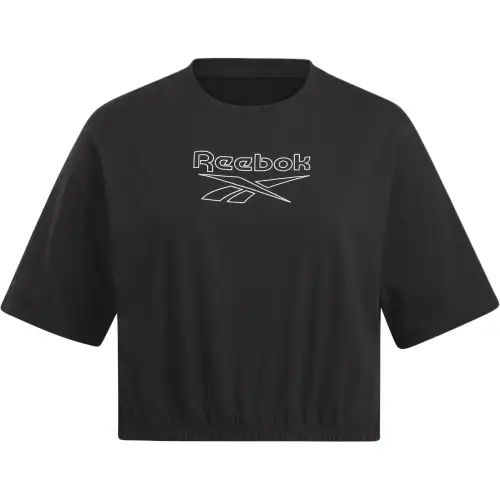 Reebok Drop Shoulder Sleeve T Shirt Women's Black