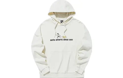 ANTA Life Collection Sweatshirts Women's Tidal Cloud White Hooded Moderate