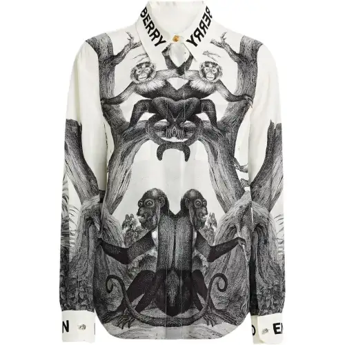 Burberry Shirts Women's White Lapel Moderate Other
