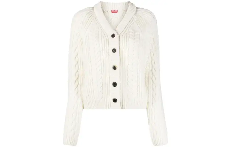Kenzo cable-knit v-neck cardigan
