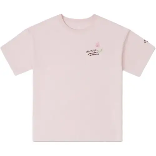 Converse T Shirts Women's Pink Crew Neck