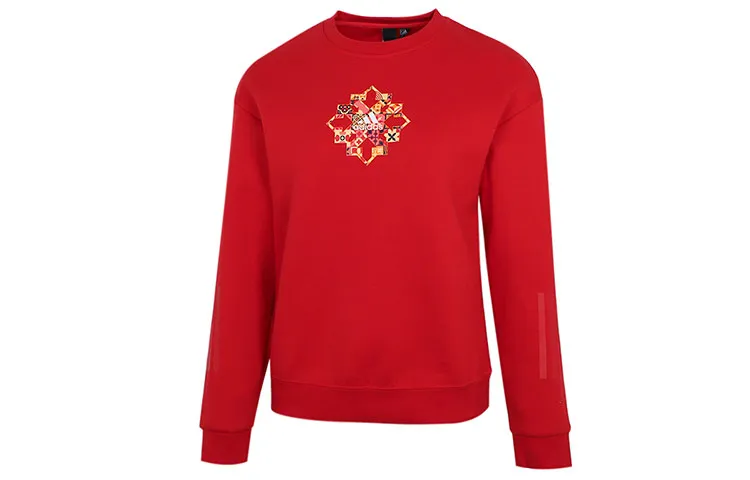 Adidas Sweatshirts Women's Scarlet Crew Neck Moderate Straight Fit