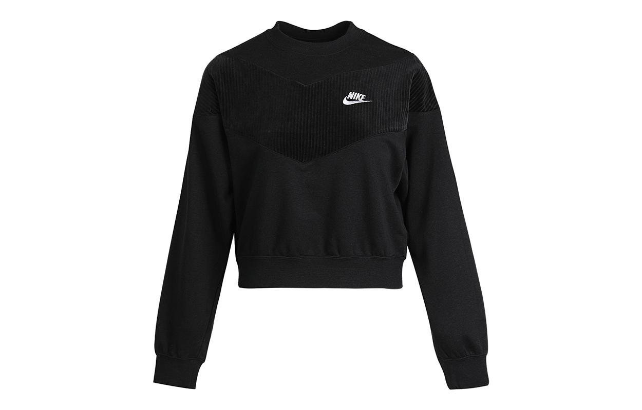 Женское худи Nike W NSW HRTG CREW VELOUR (черное)