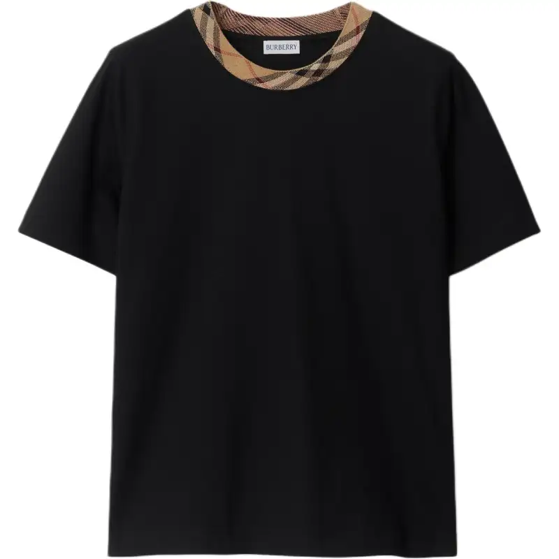 Burberry checked-trim T-shirt