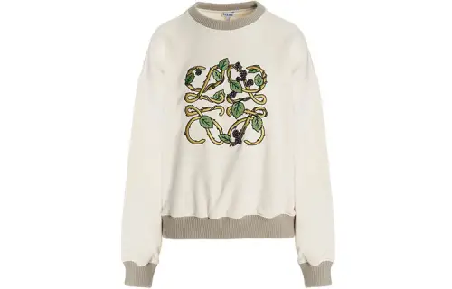 LOEWE Sweatshirts Women's Beige Crew Neck Moderate Regular