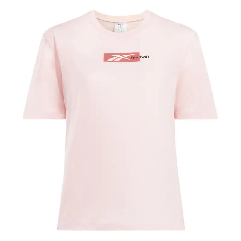 Reebok T Shirts Women's Pink Crew Neck Moderate