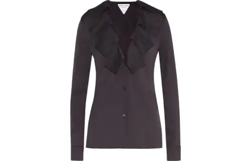 Bottega Veneta Shirts Women's Chocolate V Neck Moderate Other