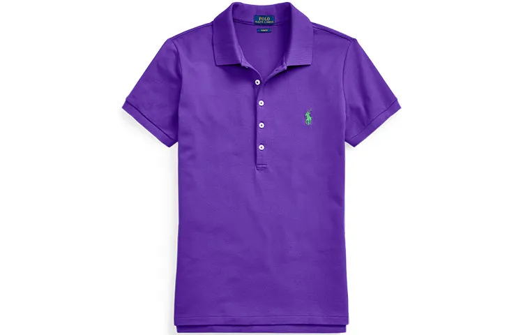 Polo Ralph Lauren Polo Shirt Slim Fit Women's Dark Purple