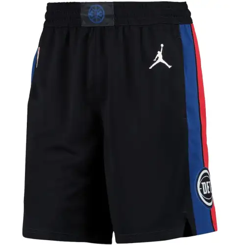 NBA Detroit Pistons Jordan Statement Comfortable Breathable Simple Casual Basketball Pants Men's Black
