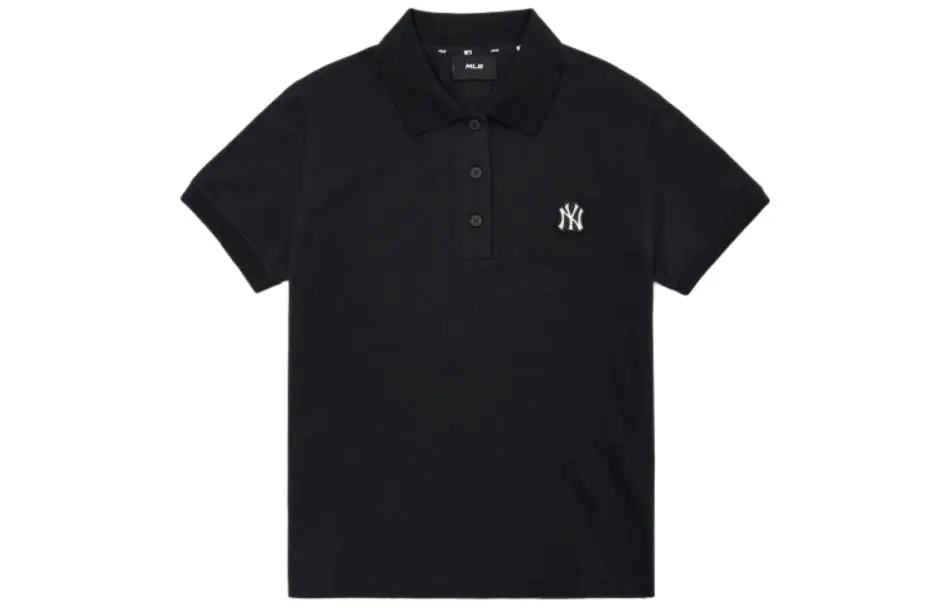MLB Basic Logo Polo Shirt Women's Black