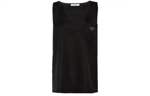 PRADA Camisoles Women's Black Crew Neck Moderate Straight Fit