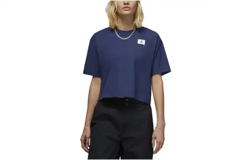 Jordan ESSENTIALS Drop Shoulder Sleeve T Shirt Women's Dark Blue