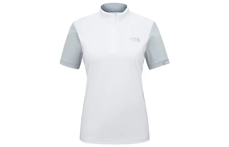 THE NORTH FACE T-Shirts Women's Gray Stand Collar Moderate Straight Fit