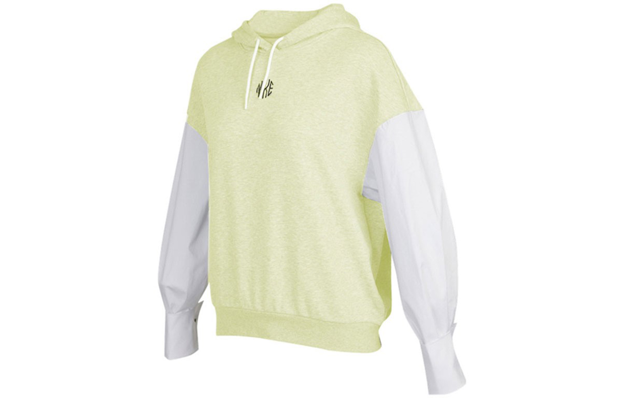 Женское худи Nike Sportswear Icon Clash (зелено-желтое)