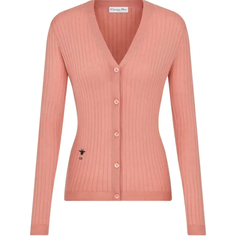 DIOR Knitwear Women's Orange V Neck Moderate Other