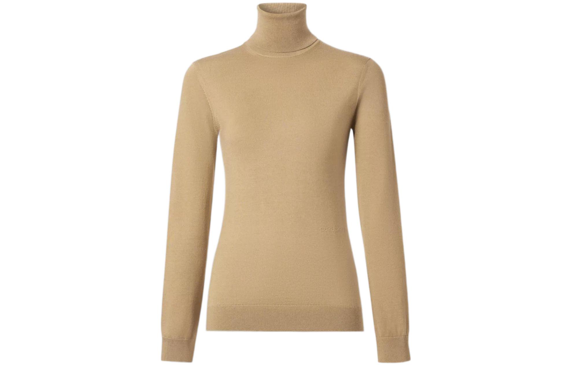 Burberry Cashmere Sweaters Women's Brown Turtleneck Moderate