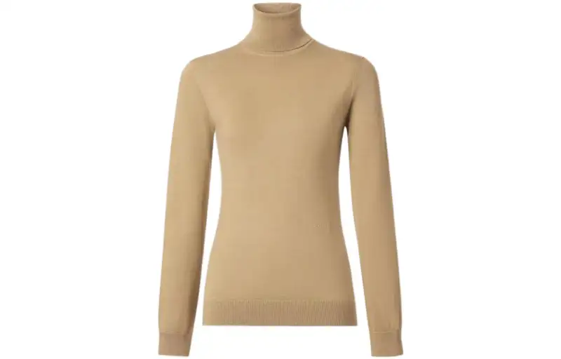 Burberry Cashmere Sweaters Women's Brown Turtleneck Moderate