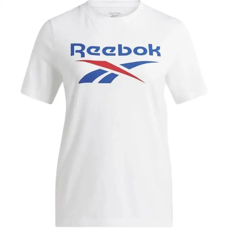 Reebok T Shirts Women's White Crew Neck Moderate