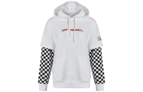 Vans Sweatshirts Women's White Hooded Moderate Mock Two Piece