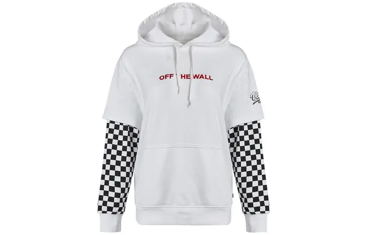 Vans Sweatshirts Women's White Hooded Moderate Mock Two Piece