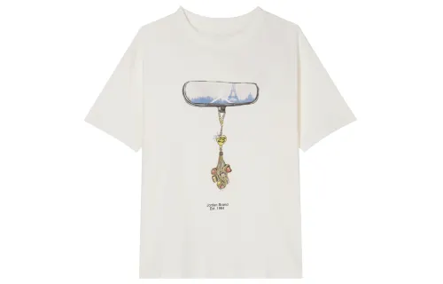 Jordan T Shirt Drop Shoulder Sleeve T Shirt Women's Canvas White/Black