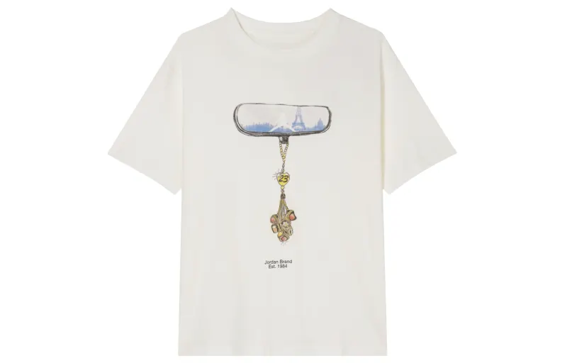 Jordan T Shirt Drop Shoulder Sleeve T Shirt Women's Canvas White/Black